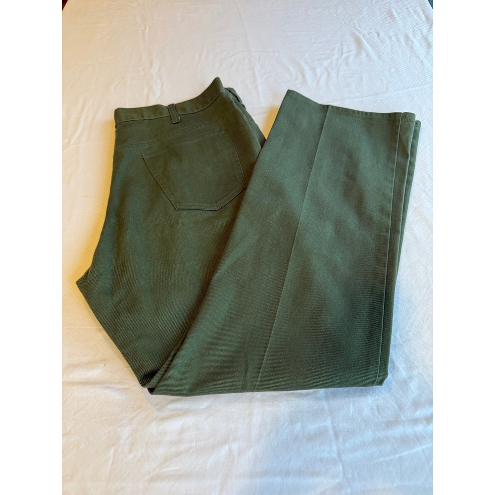 Vintage JCPenney Ranchcraft Olive Green Work Pants Scovill Zip 36x29